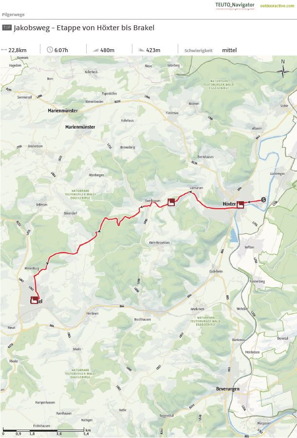 Jakobsweg-Etappe-Hoexter-Ovenhausen-Brakel