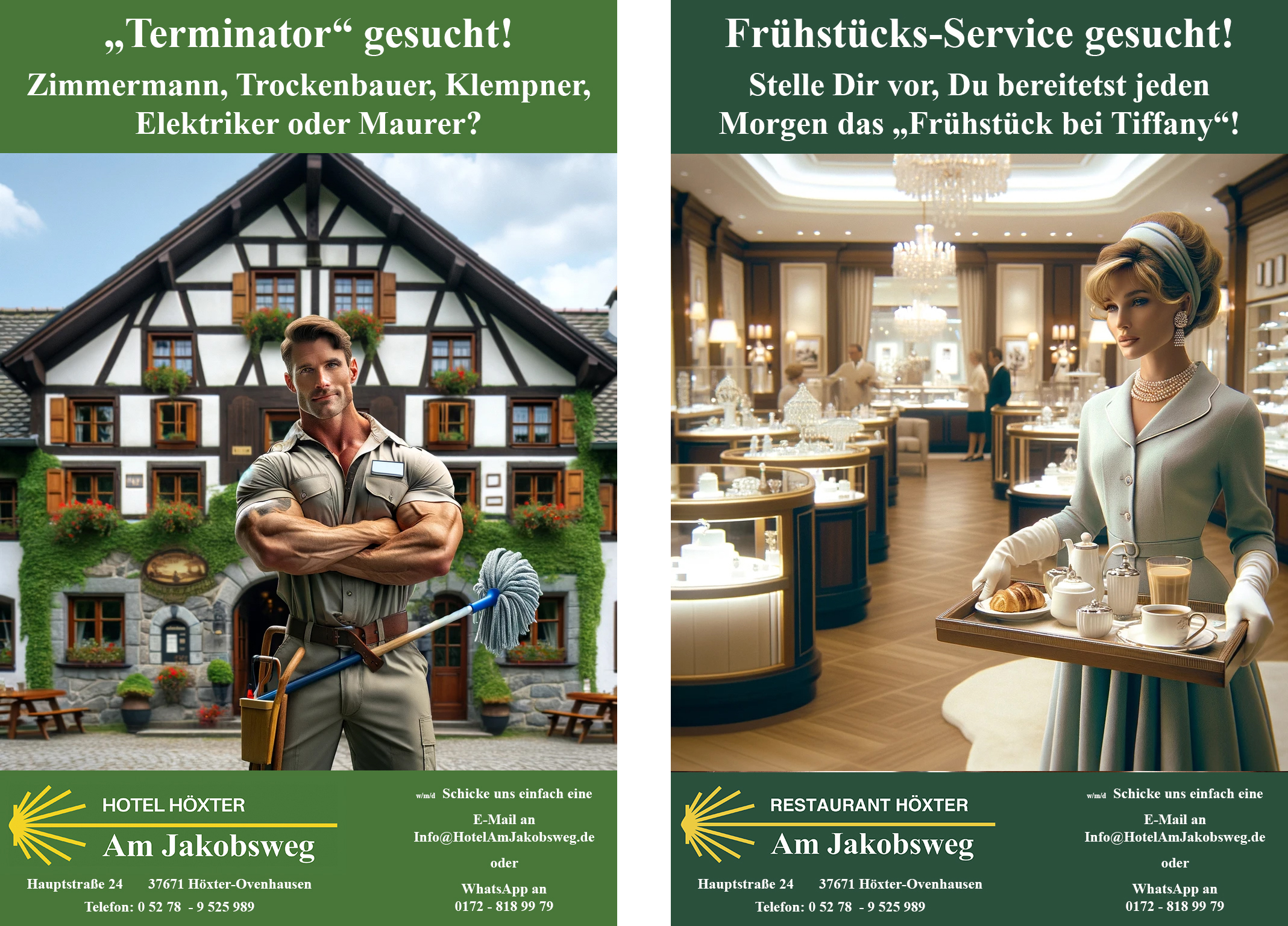 Hotel Hoexter Am Jakobsweg Jobs: Terminator und Frühstücks-Service