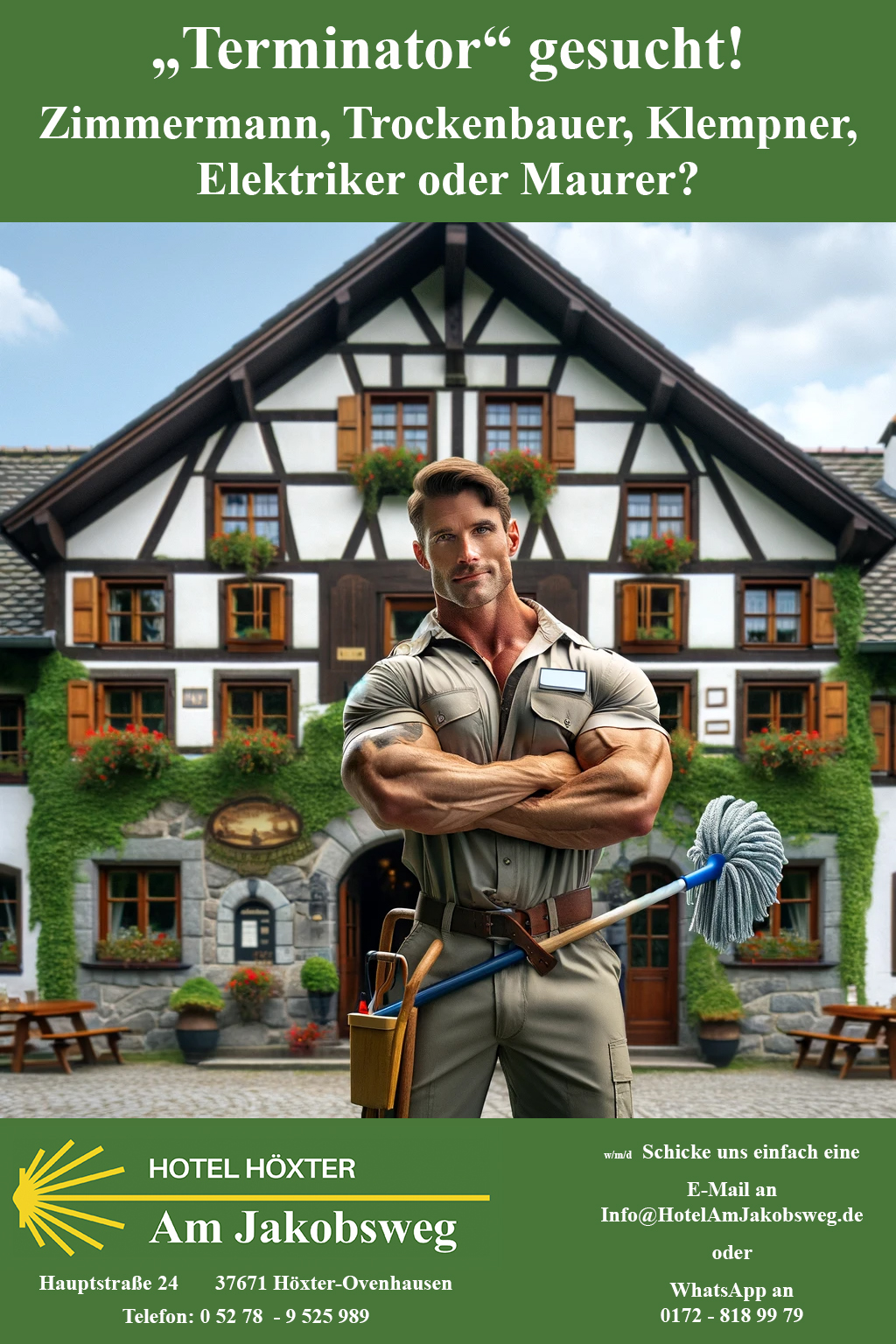 Hotel Höxter Am Jakobsweg Job Handwerker (klicke für E-Mail) Hotel Höxter Am Jakobsweg Job Handwerker
